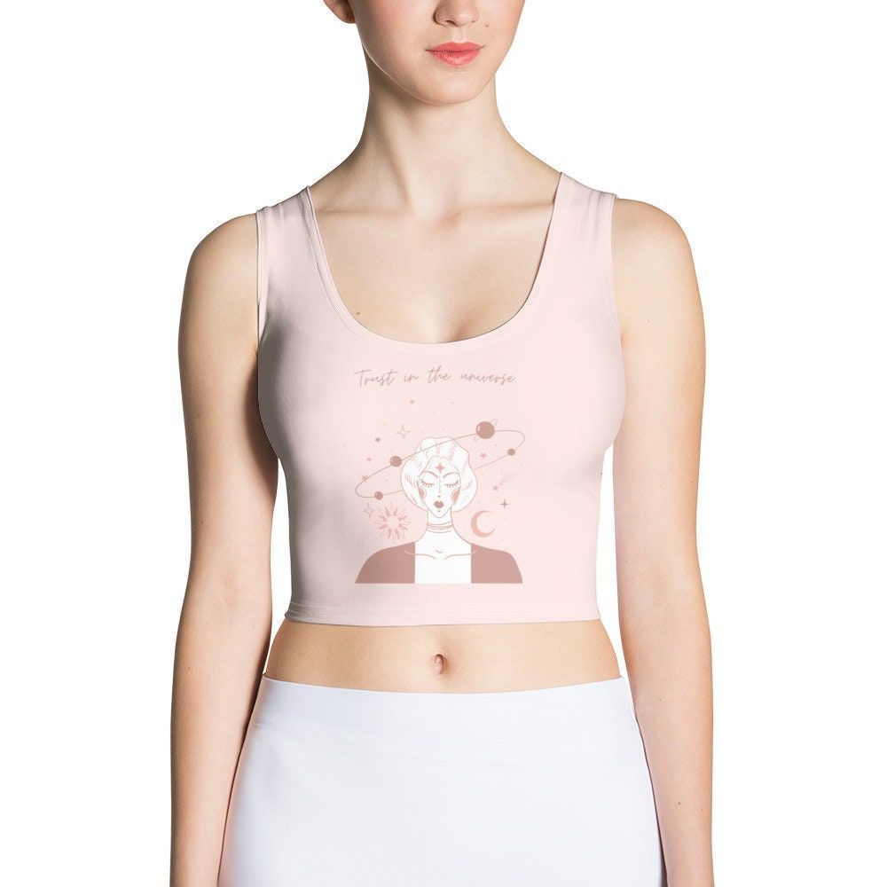Trust In the Universe Cosmic Crop Top - Inspirational Womens Apparel